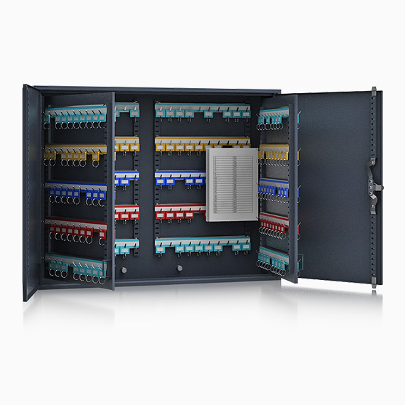 Schlüsselschrank Passau RAL 7024 offen