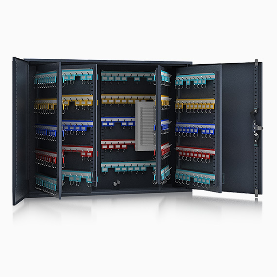 Schlüsselschrank Passau RAL 7024 offen