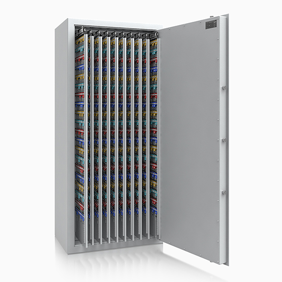 Schlüsseltresor ISS Coburg 12 offen RAL 7035