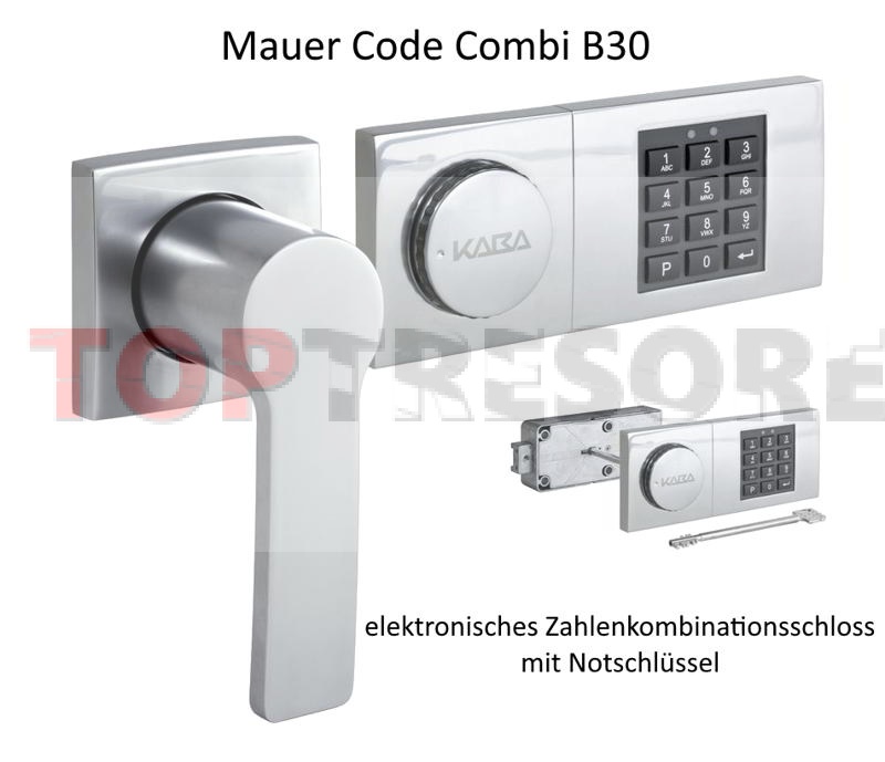 Mauer Code Combi B30 mit Notschlüssel Zubehör Schlüsseltresor Giessen
